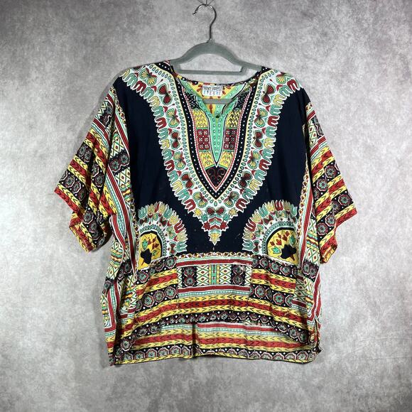 Funky People Shirt Womens Small Multicolor Reggae Short Sleeve Bob‎ Marley 70s - Picture 1 of 9
